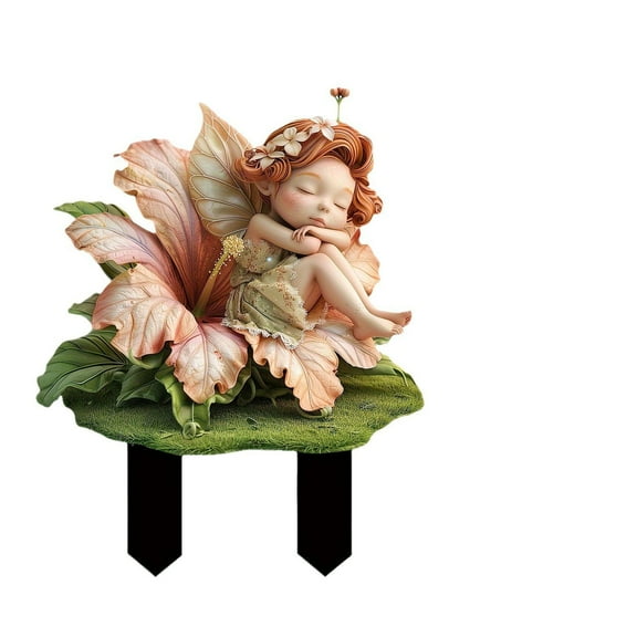 Beautiful Fairy Girl Acrylic Garden Stake, Exquisite Forest and Deer Design, Water-proof, Weather-Resistant, Versatile Indoor|Outdoor Decor, All Occasions Ideal Gift
