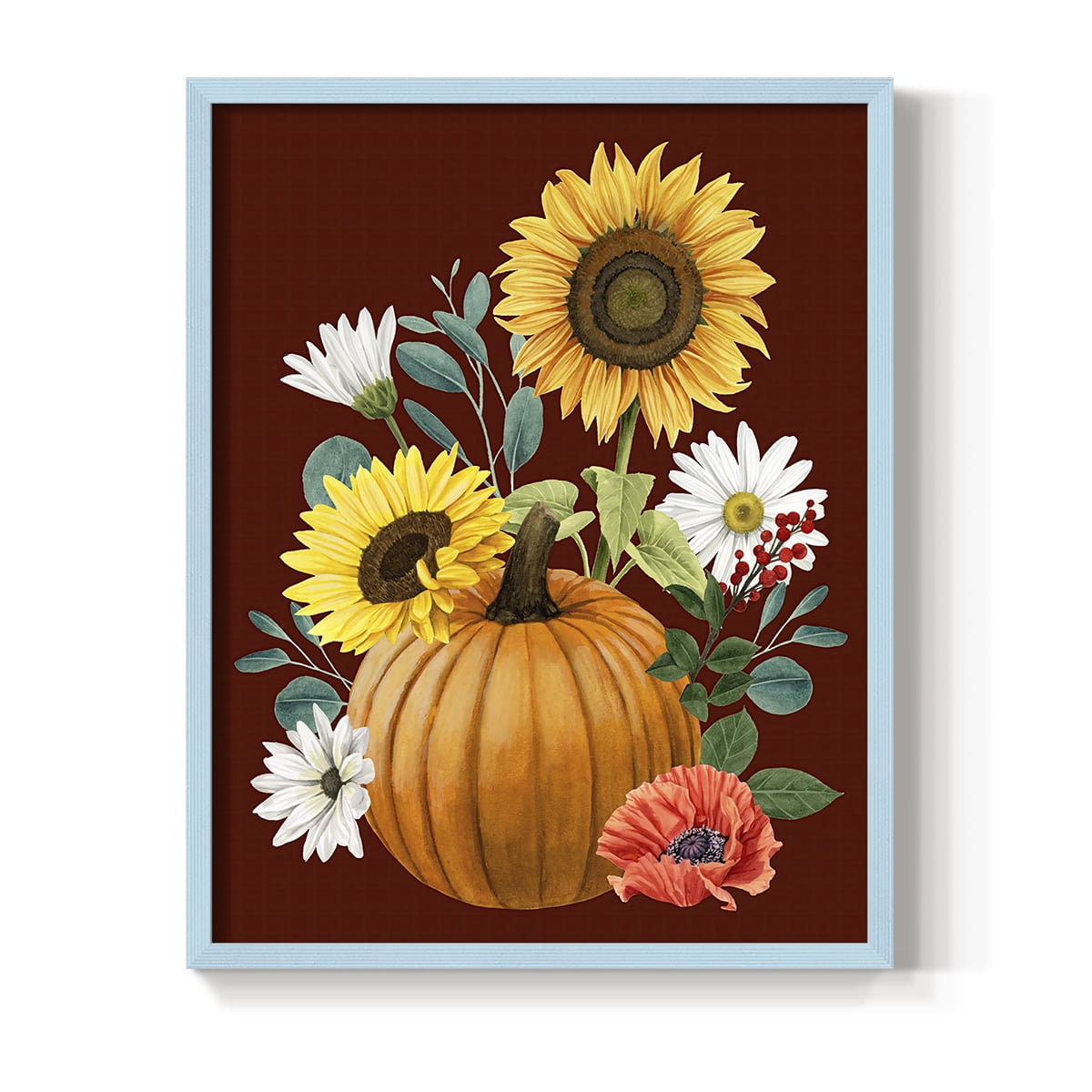 Beautiful Fall I Framed Print in Blue Solid Wood Framed Print No Nail Hanging