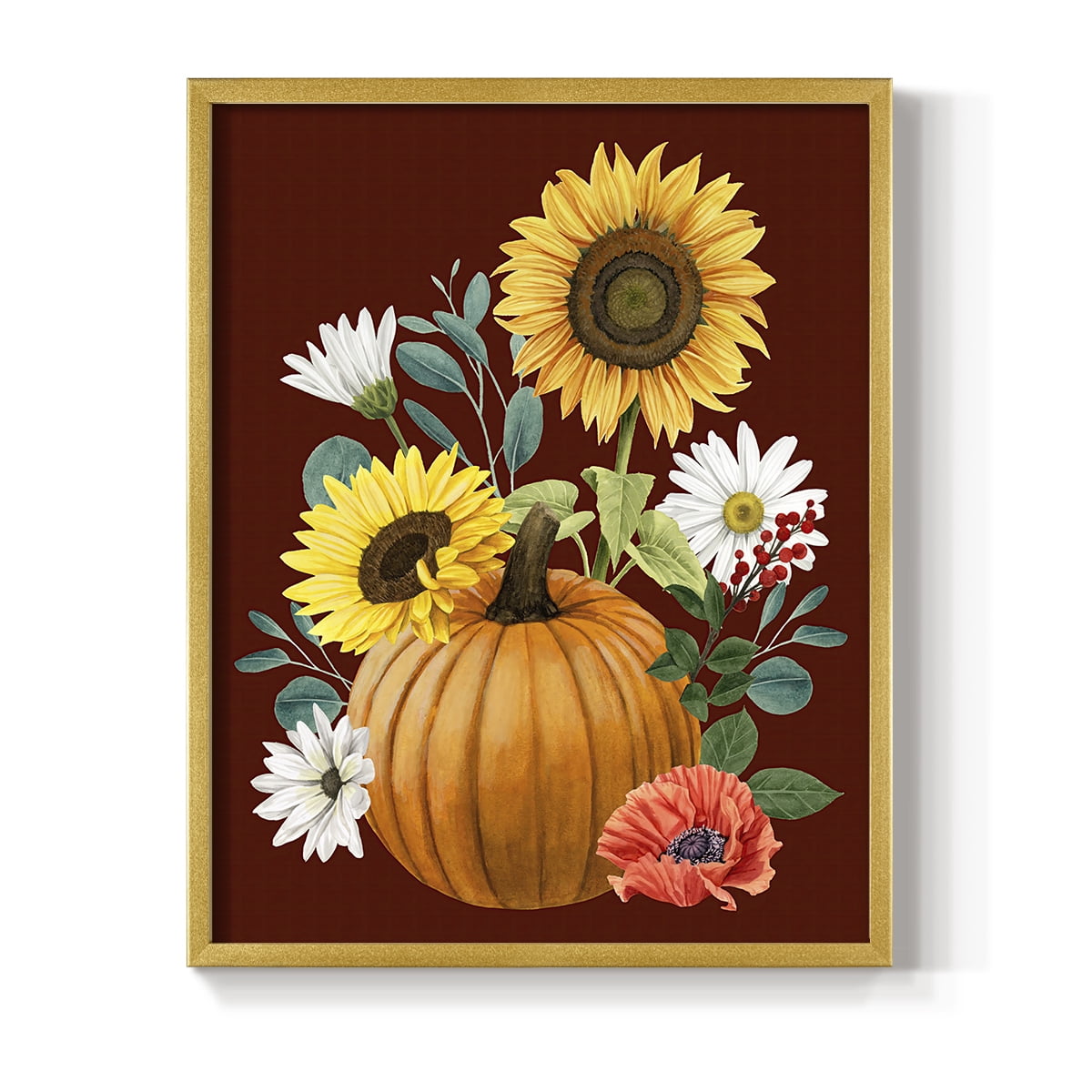 Beautiful Fall I Framed Print in Gold Solid Wood Framed Print No Nail Hanging