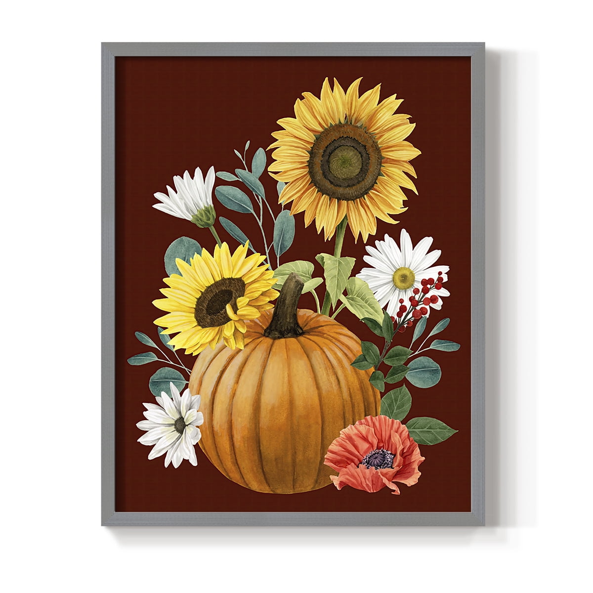 Beautiful Fall I Framed Print in Gray Solid Wood Framed Print No Nail Hanging