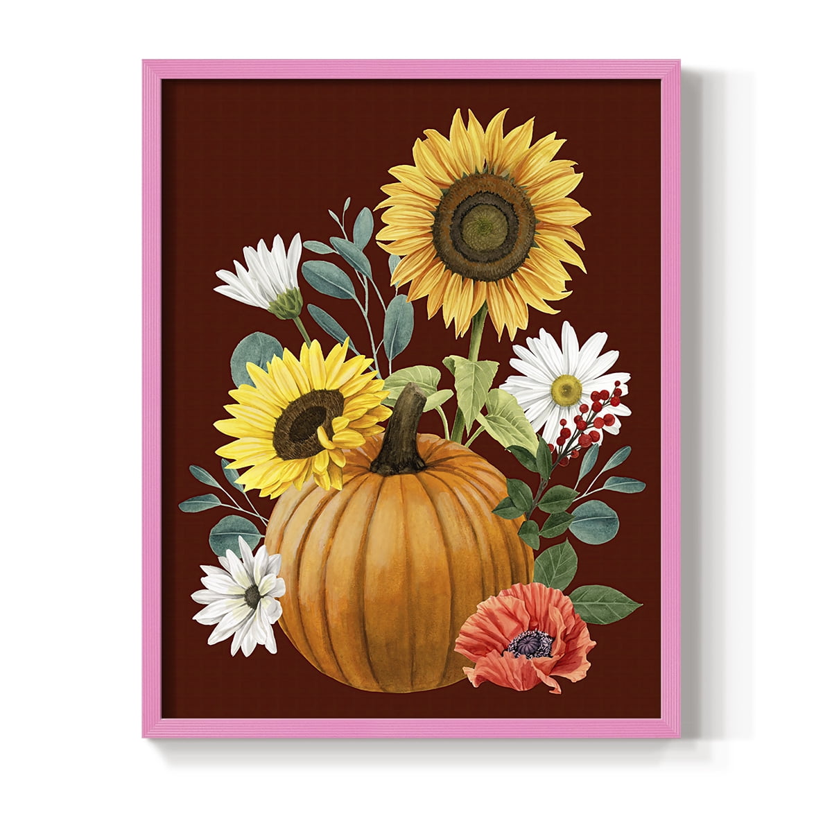 Beautiful Fall I Framed Print in Pink Solid Wood Framed Print No Nail Hanging
