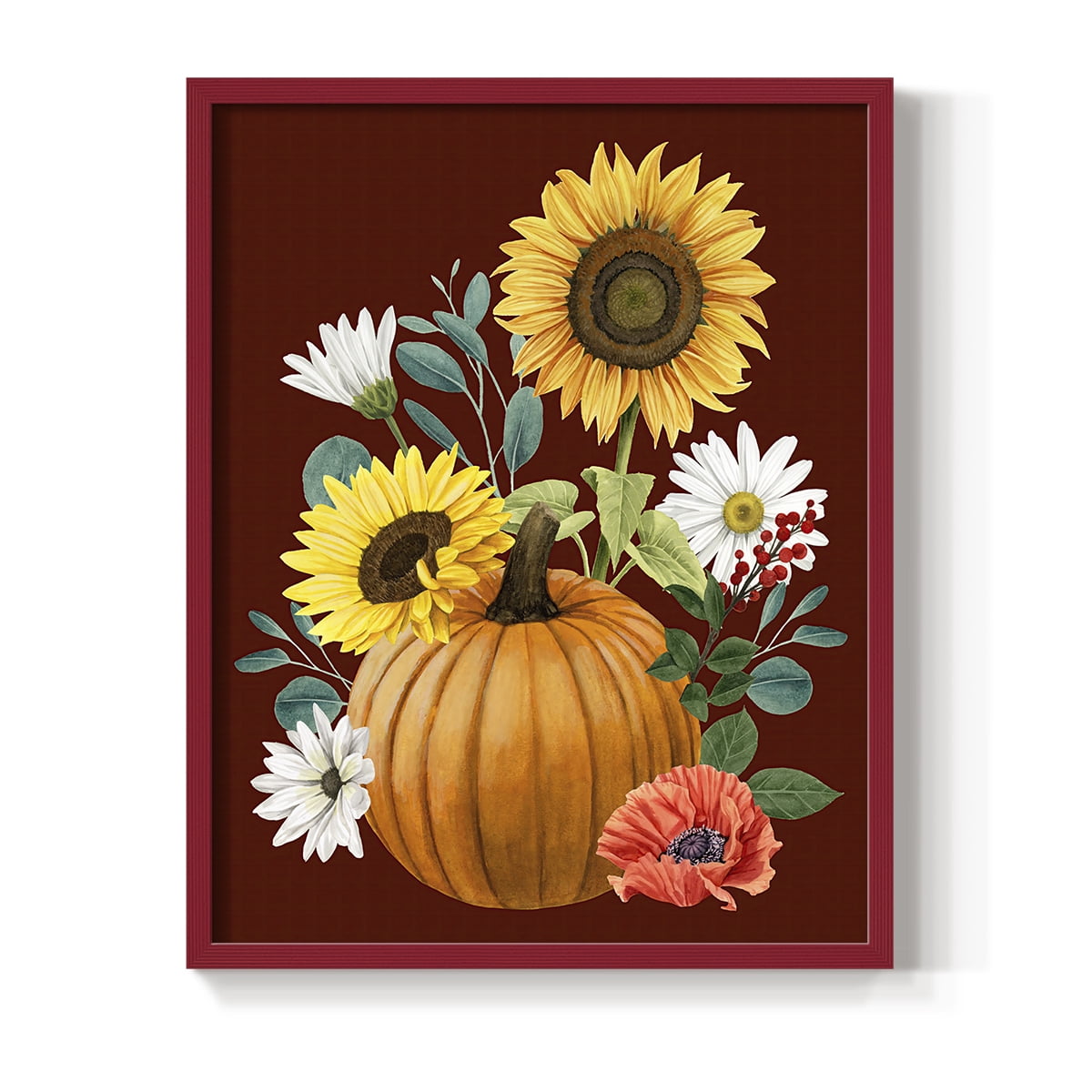 Beautiful Fall I Framed Print in Red Solid Wood Framed Print No Nail Hanging