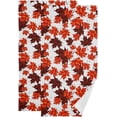 thumbnail image 1 of Beautiful Fall Leaves Hand Towels 2 PCS, Hand Drawn Autumn Kitchen Towel Ultra Soft and Highly Absorbent,Decorative Fingertip Face Towel for Bathroom Hotel, 28.3"x14.4", 1 of 6
