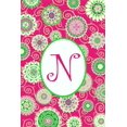 thumbnail image 1 of Beautiful Fashion Circle Double Sided Monogram N Garden Flag, 1 of 1