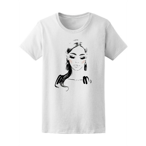 Beautiful Fashion Lady Portait Tee Women's -Image by Shutterstock