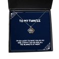 thumbnail image 1 of Beautiful Fiancee Gifts, I'm so lucky to have you by my side, even if you do hog, Brilliant Crown Pendant Necklace For From , Birthday crown pendant necklace gift, Birthday crown pendant necklace,, 1 of 5