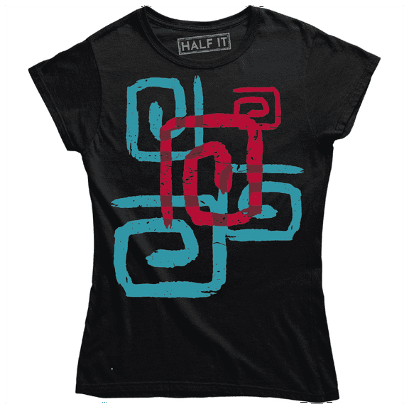 Beautiful Five Swirl Abstract Graphic Design Women's T-Shirt