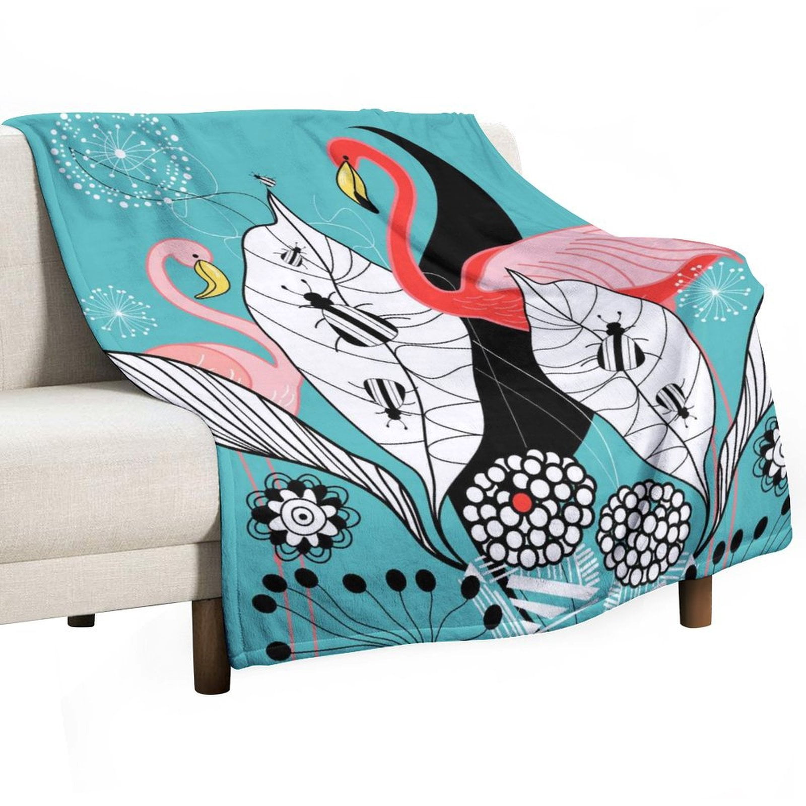 Flamingo thick borrego blanket best sale