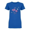 thumbnail image 1 of Beautiful Flamingos Graphic Shaped T-Shirt Women -Image by Shutterstock, Female Small, 1 of 2