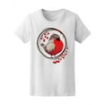 thumbnail image 1 of Beautiful Floral Bullfinch Bird T-Shirt Women -Image by Shutterstock, Female Small, 1 of 2