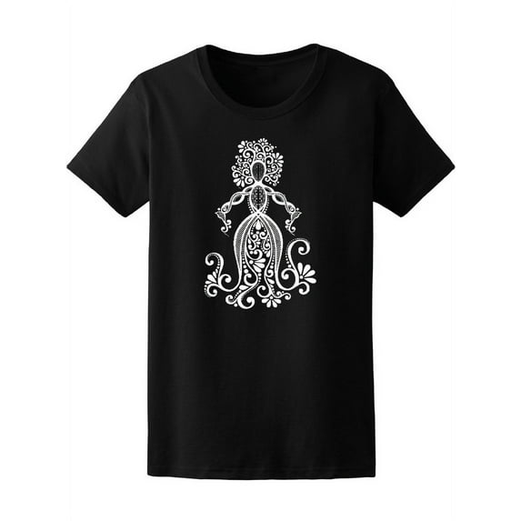 Beautiful Floral Goddess T-Shirt Women -Image by Shutterstock, Female XX-Large