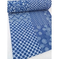 Beautiful Floral Handmade Kantha Quilt Unique Design Handmade Kantha Quilted Bedding Bedspread Handblock Print Throw Blanket Well-Looking