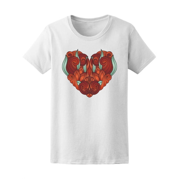 Beautiful Floral Heart T-Shirt Women -Image by Shutterstock, Female x-Large