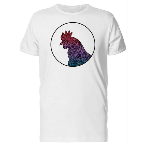 Beautiful Floral Paisley Rooster T-Shirt Men -Image by Shutterstock, Male Large