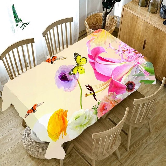 Beautiful Floral Pattern Tablecloths Kitchen Dining Room Table