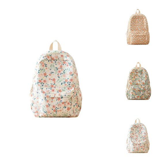 Beautiful Floral Print Back to School Backpack Fashion Street Sports School Backpack Bookbag Lightweight Daily Carry Daypack with Modern Design for Commute & Gym Use