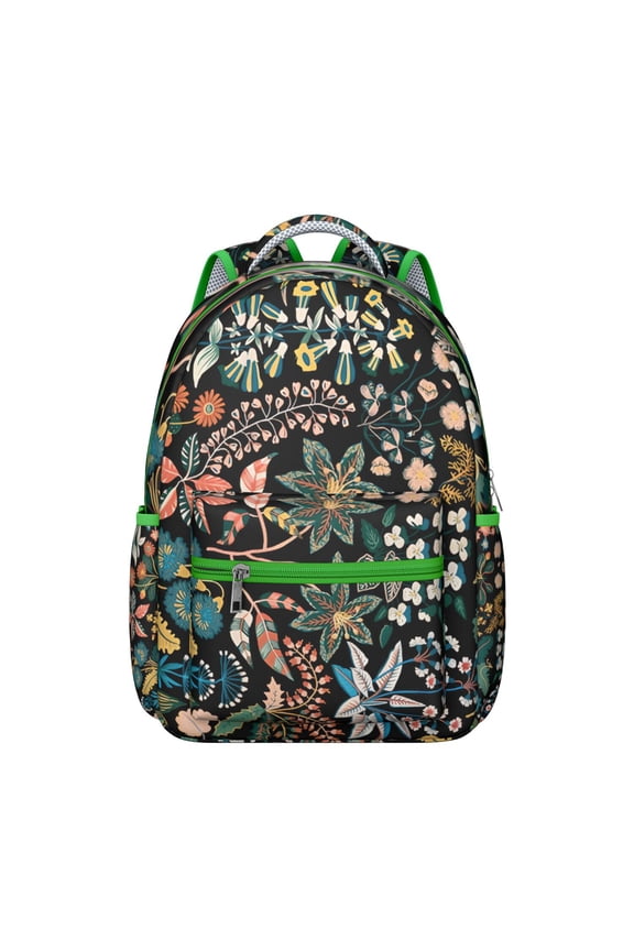 Beautiful Floral Print Backpack with Sunflowers Design - Roomy Women's School Backpack with Padded Laptop Compartment & Multiple Pockets for Books, Notebooks & Essentials