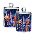 thumbnail image 1 of Beautiful Florals Translucent Plastic Cans Storage Canisters with Lid Set of 2, 1 of 7