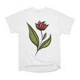 Beautiful Flower In Red Green With Distressed Texture T-Shirt Tee Gift ...