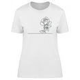 thumbnail image 1 of Beautiful Flower Line Art T-Shirt Women -Image by Shutterstock, Female Medium, 1 of 2