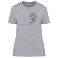 thumbnail image 1 of Beautiful Flower Line Art T-Shirt Women -Image by Shutterstock, Female Small, 1 of 2