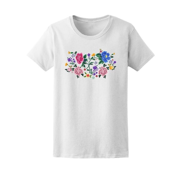Beautiful Flowers, Colorful T-Shirt Women -Image by Shutterstock, Female x-Large