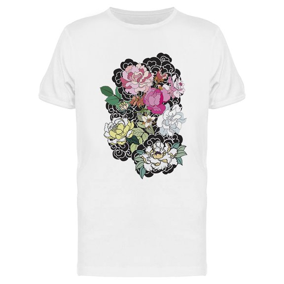 Beautiful Flowers Tattoo Design T-Shirt Men -Image by Shutterstock, Male x-Large