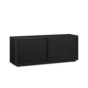 Beautiful Fluted TV Stand for TV’s up to 70” by Drew Barrymore, Rich Black Finish