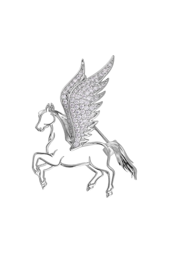Beautiful Flying Horse Pins Metal Brooch Fun Jewelry Unique Badges Alloy Texture for Daily Party and Everyday Use
