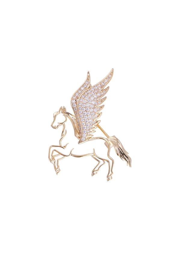 Beautiful Flying Horse Pins Metal Brooch Fun Jewelry Unique Badges Alloy Texture for Daily Party and Everyday Use