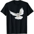 thumbnail image 1 of Beautiful Flying Peaceful White Dove Photo Silhouette T-Shirt, 1 of 5