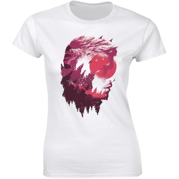 Beautiful Forest And Nature With Bird - Tree Moonlight Women's Gift T-Shirt