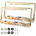 thumbnail image 1 of Beautiful Forest Bird License Plate Frame, Aluminum Car Tag Frames, 2 Pack Universal Car License Plate Covers with 2 Holes and Screws Decorative, 1 of 7