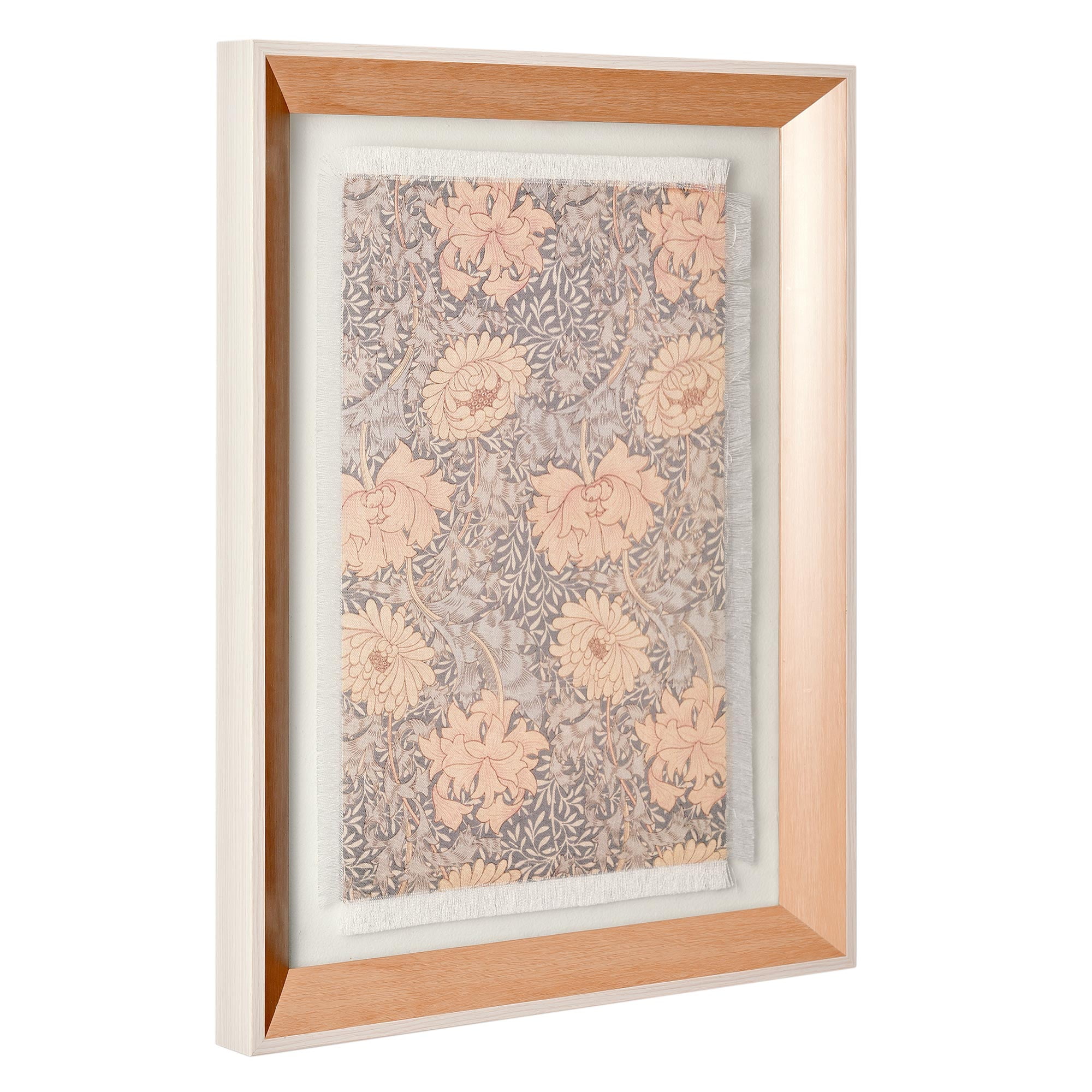 Beautiful Framed Vintage Floral Pattern Print Wall Art by Drew Barrymore 15.37" L x 20.37" H x 1.5" D