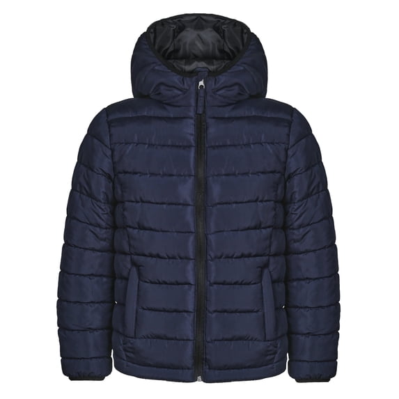 Beautiful Gaint Boys Hooded Lightweight Warm Puffer Down Jacket for Everyday Wear, Navy, Size 6