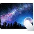 thumbnail image 1 of Beautiful Galaxy Nebula Mouse Pad, Full Moon in Night Forest Mouse Pad for Design, Anti-Slip Rubber Base Wireless Mouse Pads for Laptop, 1 of 5