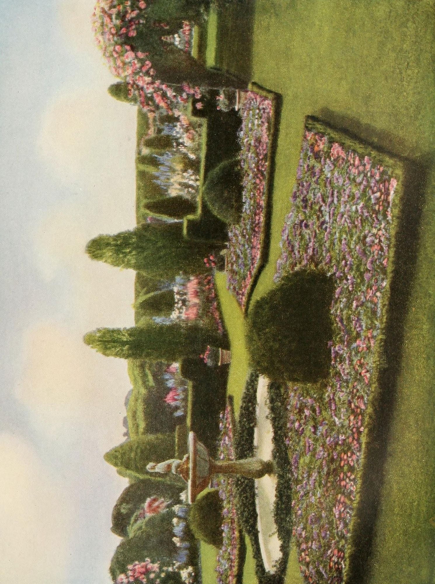 Beautiful Gardens of America 1915 At the hour of sunset Canvas Art - At the hour of sunset Beautiful Gardens of America 1915 (24 x 36)