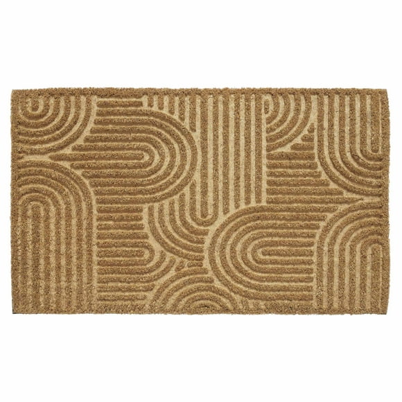 Beautiful Geometric Doormat, 18" x 30", Natural, by Drew Barrymore