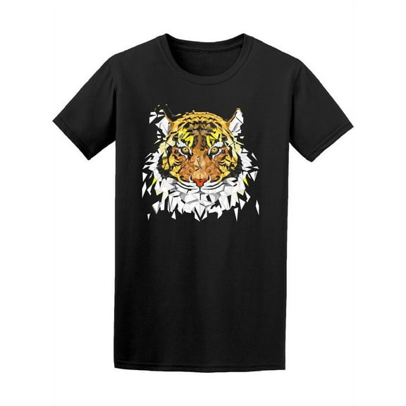 Beautiful Geometric Tiger  T-Shirt Men -Image by Shutterstock, Male x-Large