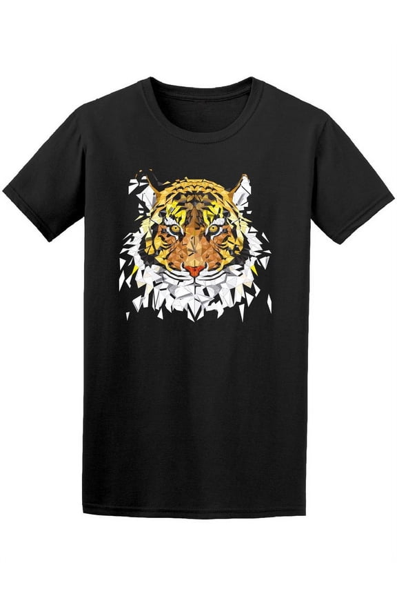 Beautiful Geometric Tiger T-Shirt Men -Image by Shutterstock, Male x-Large