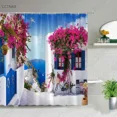 thumbnail image 1 of Beautiful Germany Town Landscape Shower Curtain Oil Paint Landscape Home r Wall Hanging Cloth Bathroom Curtain Bath Screens, 1 of 7