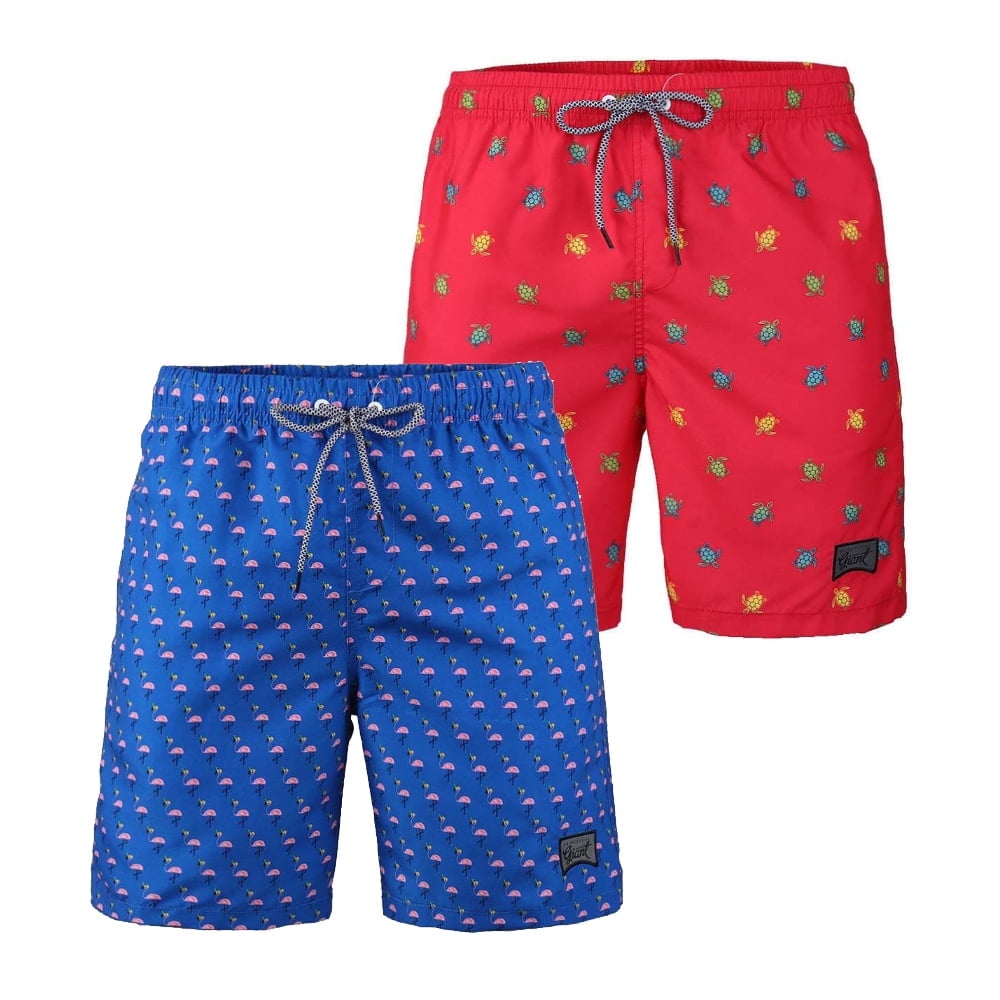 Beautiful Giant Boy's Swim Trunks Quick Dry Hawaii Style Swimwear Bathing Suit Briefs 2 Pack, Sizes 8-18