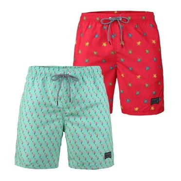 Beautiful Giant Boy's Swim Trunks Quick Dry Hawaii Style Swimwear Bathing Suit Briefs 2 Pack, Sizes 8-18