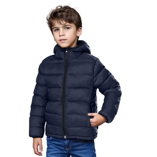 Beautiful Giant Boys Girls Puffer Jacket Lightweight Warm Hooded Winter Coat, Sizes 4-18