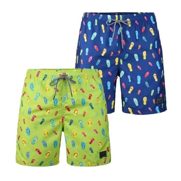 Beautiful Giant Boys' Swim Trunks Quick Dry Hawaii Swimwear Bathing Suit Briefs 2 Pack, Sizes 8-18