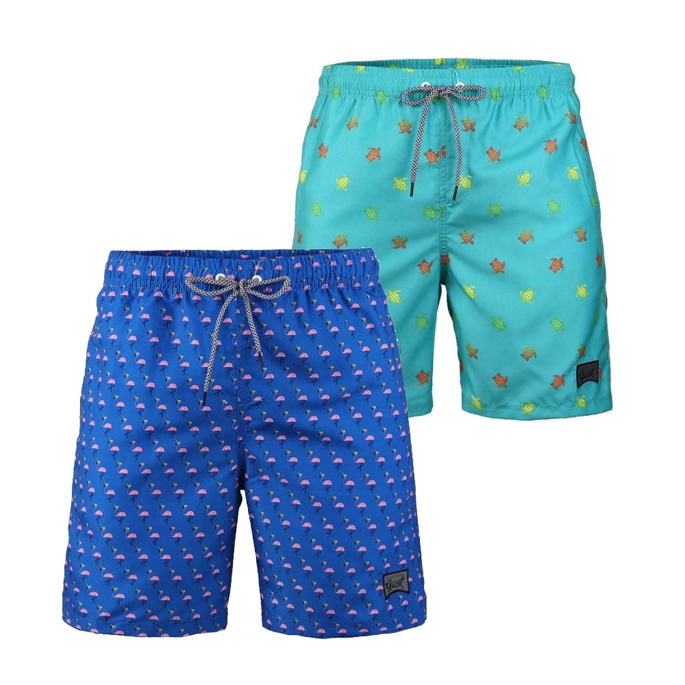 Beautiful Giant Boys' Swim Trunks Quick Dry Hawaii Swimwear Bathing Suit Briefs 2 Pack, Sizes 8-18