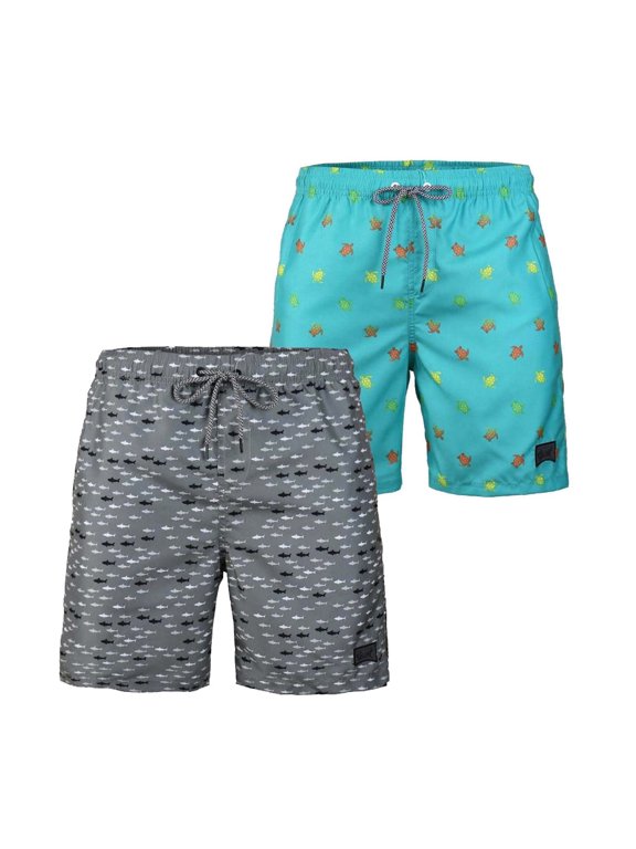 Beautiful Giant Boys' Swim Trunks Quick Dry Hawaii Swimwear Bathing Suit Briefs 2 Pack, Sizes 8-18