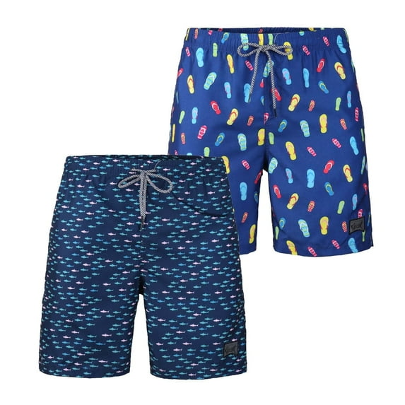 Beautiful Giant Boys' Swim Trunks Quick Dry Hawaii Swimwear Bathing Suit Briefs 2 Pack, Sizes 8-18