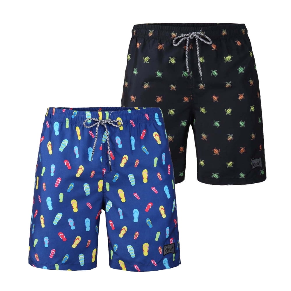 Beautiful Giant Boys' Swim Trunks Quick Dry Hawaii Swimwear Bathing Suit Briefs 2 Pack, Sizes 8-18