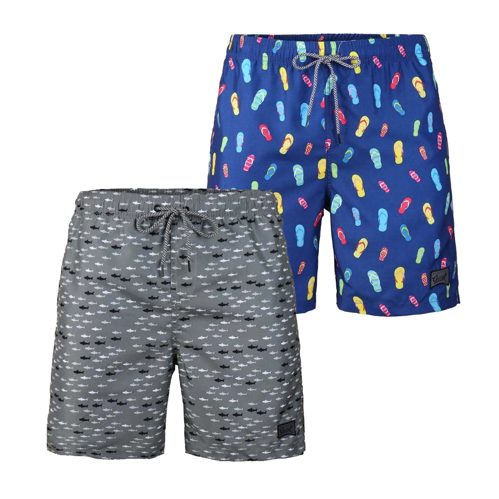 Beautiful Giant Boys' Swim Trunks Quick Dry Hawaii Swimwear Bathing Suit Briefs 2 Pack, Sizes 8-18